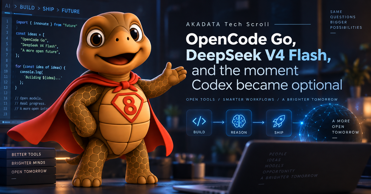 OpenCode Go, DeepSeek V4 Flash, and the moment Codex became optional